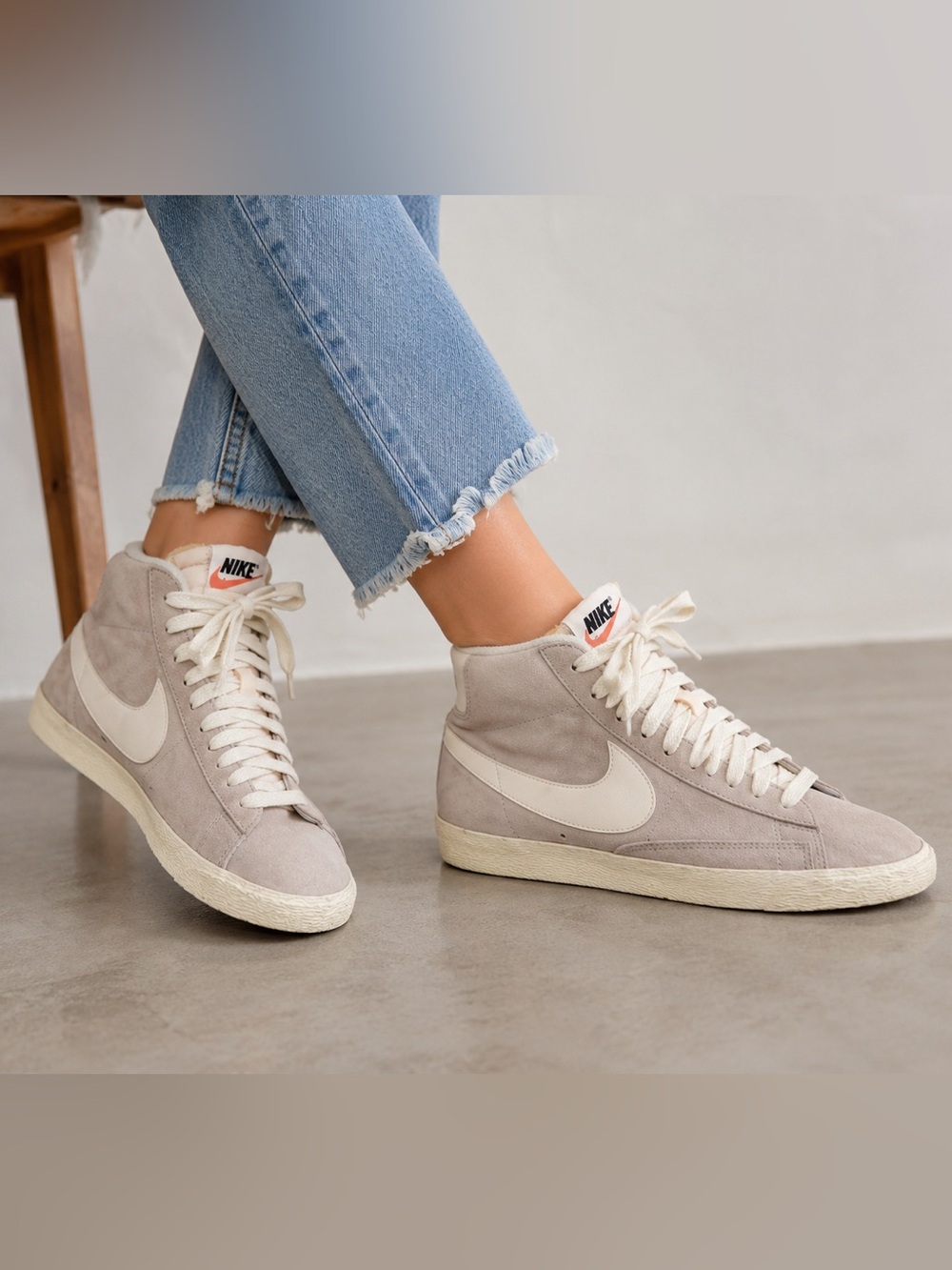 Nike Blazer Mid Suede Vintage Women’s 9 Phantom Beige Cream Sneakers EU 40.5